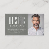 Laten we praten over onroerend goed grijs Kraft pa Visitekaartje (Voorkant)