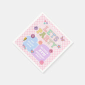 Laten we Preppy Varsity Patch verjaardagsfeestje v Servet (Hoek)