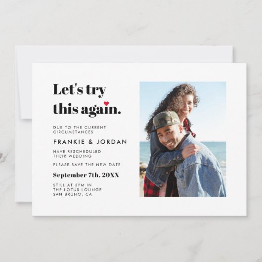 Laten we proberen deze bruiloft opnieuw wijzigen v kaart (Voorkant)