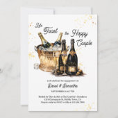 Laten we proosten op champagne op ijs verlovingsfe kaart (Voorkant)