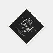 Laten we proosten op een chique kalligrafie verlov servet (Hoek)