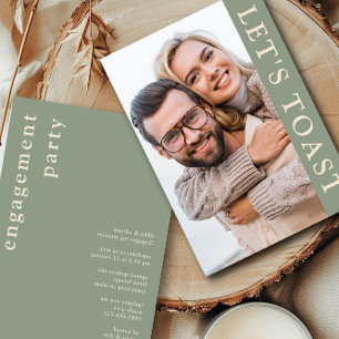 Laten we proosten op Green Cream Photo Engagement  Kaart