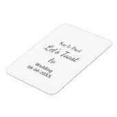 Laten we proosten op het huwelijk naam datum simpe magneet (Linkerzijde)