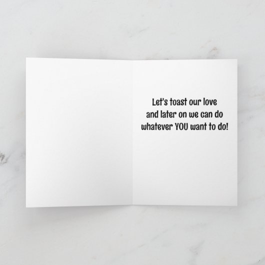 LATEN WE "PROOSTEN" OP ONZE "LIEFDE" OP ONS JUBILE KAART (Binnen)