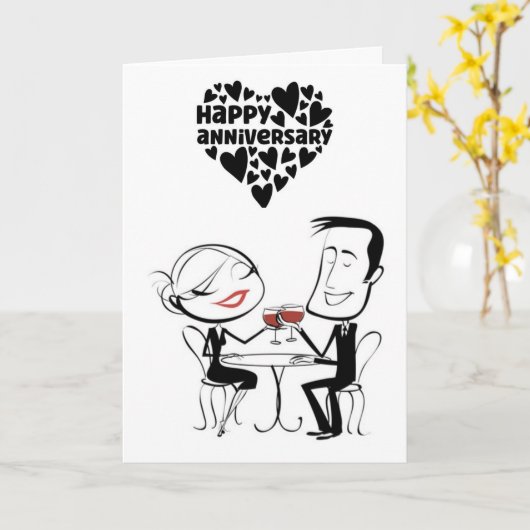 LATEN WE "PROOSTEN" OP ONZE "LIEFDE" OP ONS JUBILE KAART (Gele Bloem)