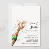 Laten we proosten op roze champagnefles Vrijgezell Kaart (Voorkant)