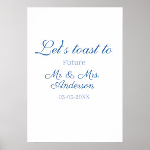laten we proosten op toekomstige meneer en mevrouw poster