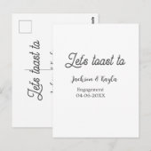 Laten we proosten op verlovingsfeest naam datum el briefkaart (Voorkant / Achterkant)