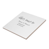 Laten we proosten op verlovingsfeest naam datum el tegeltje (Zijkant)