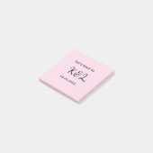 Laten we proosten op verlovingsnaam letter roze post-it® notes (Schuin)
