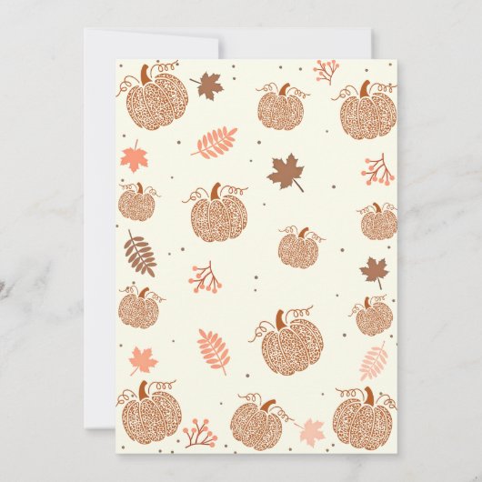 Laten we Pumpkin Friendsgiving verzamelen Kaart (Achterkant)