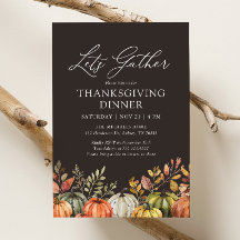 Laten we Pumpkin Thanksgiving Diner Verzamelen