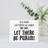 laten we purim zien briefkaart (Staand voorkant)