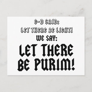laten we purim zien briefkaart