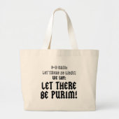 laten we purim zien grote tote bag (Voorkant)