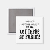 laten we purim zien magneet (Voorkant / Achterkant)