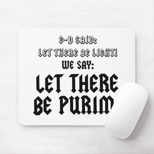 laten we purim zien muismat (Met muis)