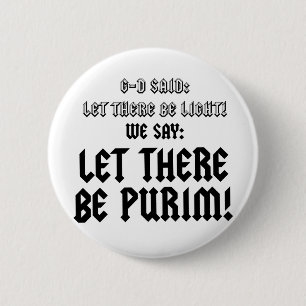laten we purim zien ronde button 5,7 cm