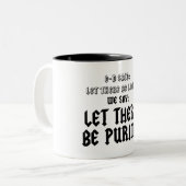 laten we purim zien tweekleurige koffiemok (Voorkant links)