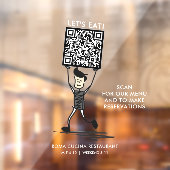 Laten we QR-code eten Raamsticker (Vel 2)