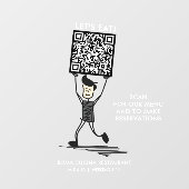 Laten we QR-code eten Raamsticker (Vel)