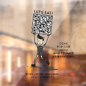 Laten we QR-code eten Raamsticker (Vel 2)