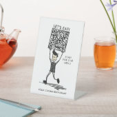 Laten we QR-code eten Reclamebord Met Voetstuk (Insitu)