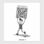 Laten we QR Code Vinyl eten Sticker (Vel)