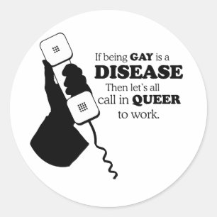 Laten we Queer aan het werk zetten Ronde Sticker