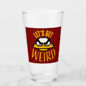 Laten we raar, gek, slecht, boos eend vogel worden glas (Voorkant)