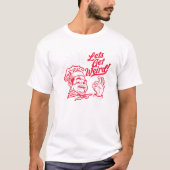 Laten we raar worden! Funny  Pizza Box Man Festi T-shirt (Voorkant)