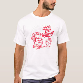 Laten we raar worden! Funny  Pizza Box Man Festi T-shirt