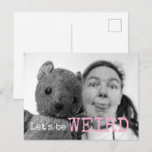 Laten we raar zijn briefkaart (Voorkant / Achterkant)