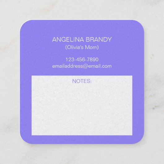 Laten we Rainbow Playdate Mmammie Calling Card afs Contactkaartje (Achterkant)