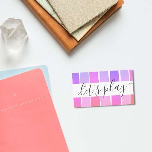 Laten we Rainbow Playdate Parent Networking afspel Contactkaartje