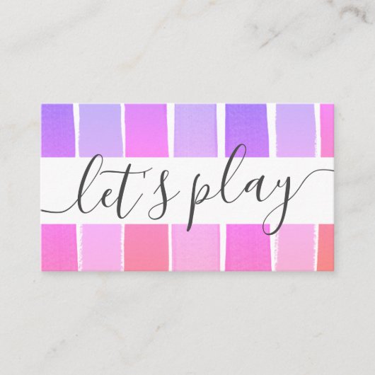 Laten we Rainbow Playdate Parent Networking afspel Contactkaartje (Voorkant)