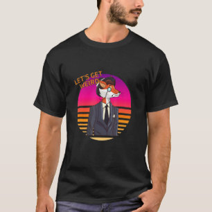 Laten we rare hipster vos zijn in een zakelijk pak t-shirt