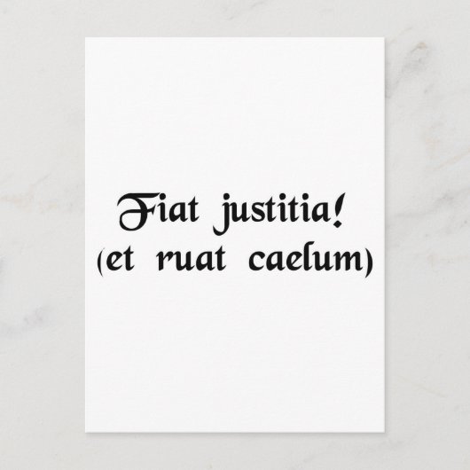 Laten we recht doen. (via de herfst van de hemel) briefkaart (Voorkant)