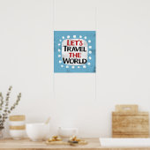 Laten we reizen De Wereld Poster Wall Art (Keuken)