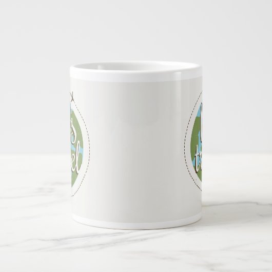 Laten we reizen grote koffiekop (Voorkant)