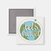 Laten we reizen magneet (Voorkant / Achterkant)