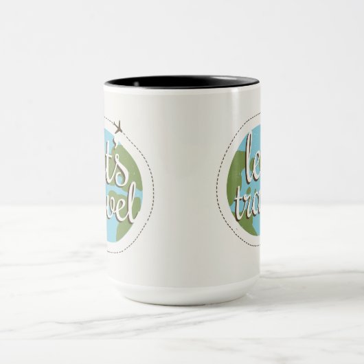 Laten we reizen mok (Midden)