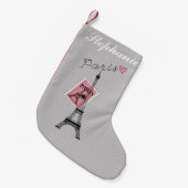 Laten we reizen naar de Parijse Eiffeltoren, Stamp Kleine Kerstsok (Voorkant (Hangend))