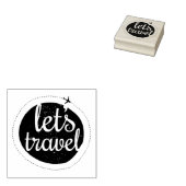 Laten we reizen rubberstempel (Gestempeld)