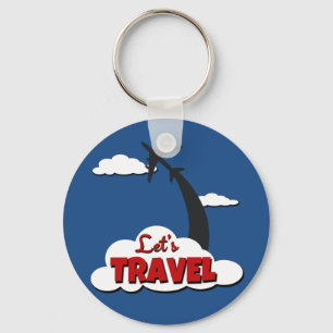 Laten we reizen sleutelhanger