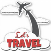 Laten we reizen sticker (Voorkant)