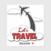 Laten we reizen sticker (Vel)