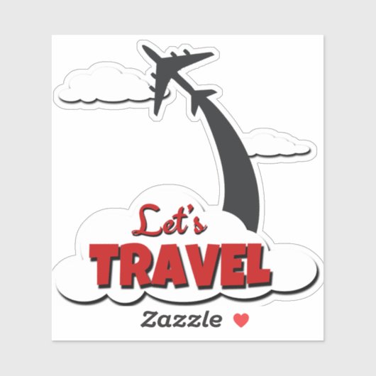 Laten we reizen sticker (Vel)