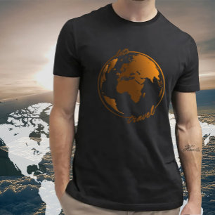 Laten we reizen   Travel Lover   WERELDKAART T-shirt