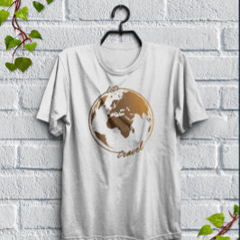 Laten we reizen | Travel Lover | WERELDKAART T-shirt